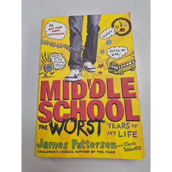 Middle School The Worst Years Of My Life Book By James Patterson & Chris Tebbett - Picture 1 of 6